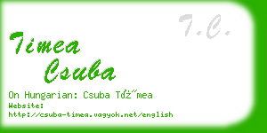 timea csuba business card